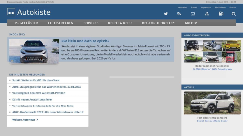 Webcapture/Screenshot der Webseite https://www.autokiste.de/